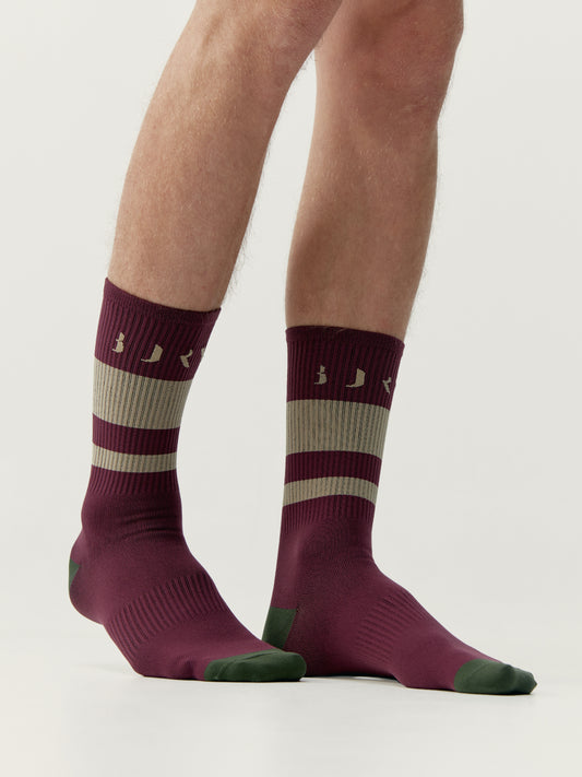 Eume Socks Dark Cherry