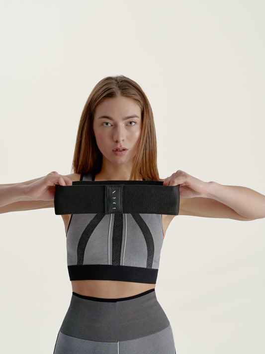 Resistance Bands Set Black & Medium Grey