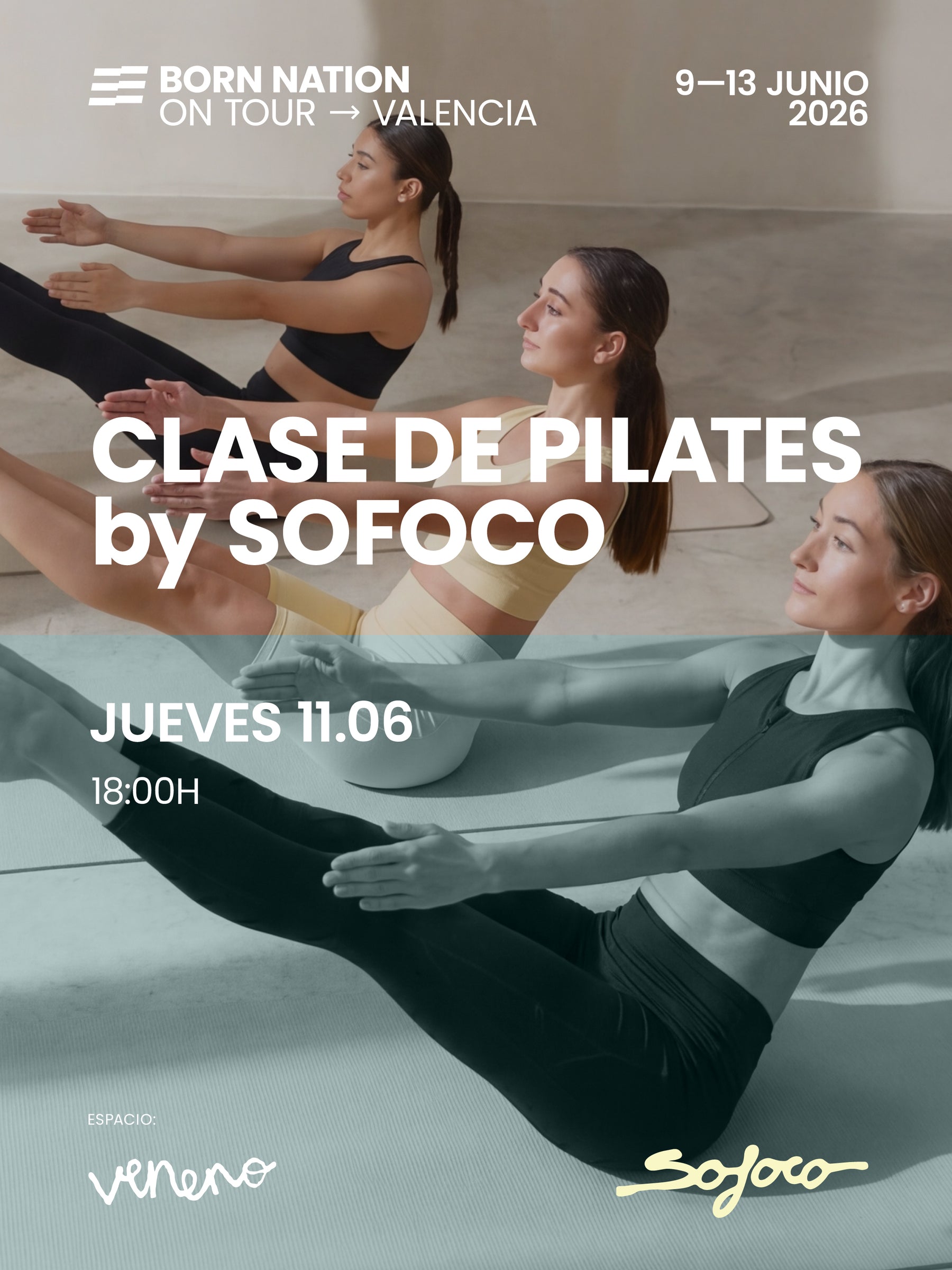 CLASE DE PILATES x SOFOCO - JUEVES 11 DE JUNIO - 18:00H
