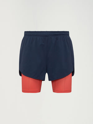 Ontario Short in Sea Blue/Coral Bright