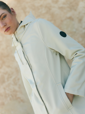 Trench Jacket in Winter Ecru