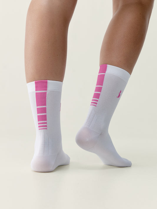 Acari Socks White/Fuxia