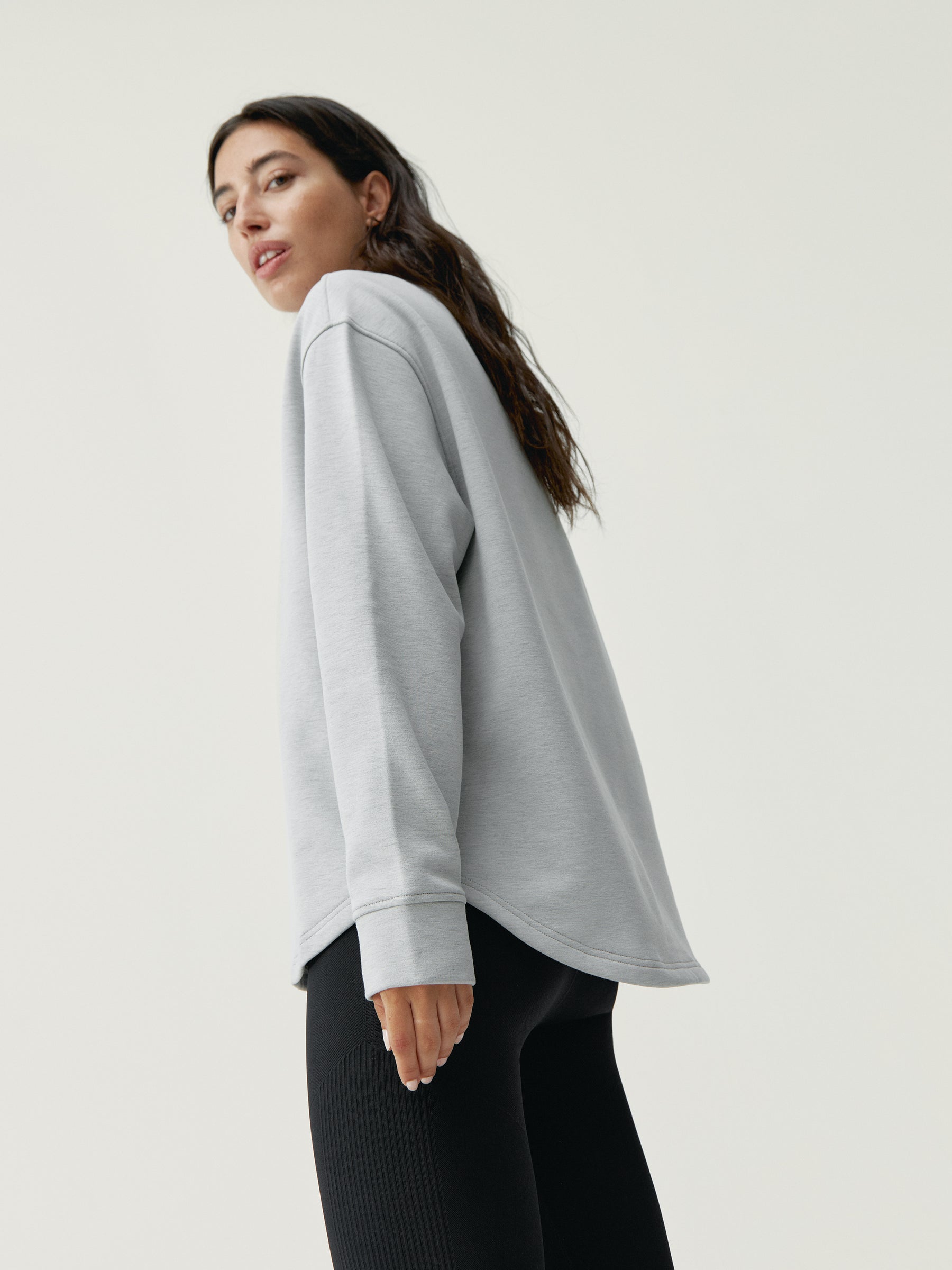 Boyfriend Sweatshirt in Grey Melange