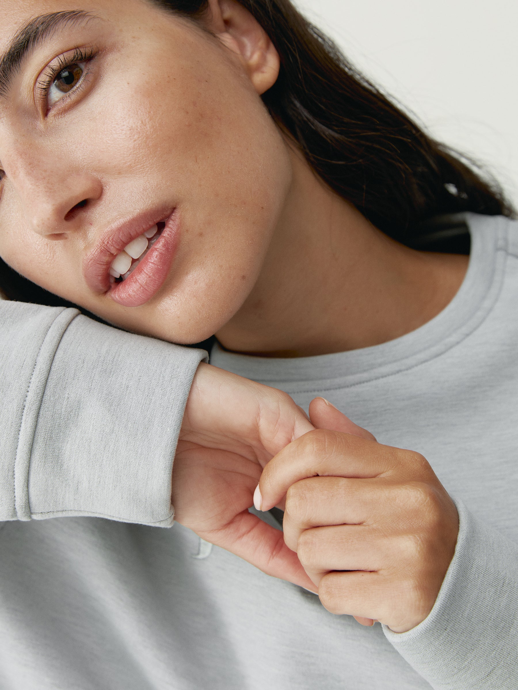 Boyfriend Sweatshirt in Grey Melange