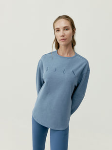 Sweatshirt Boyfriend Vintage Blue