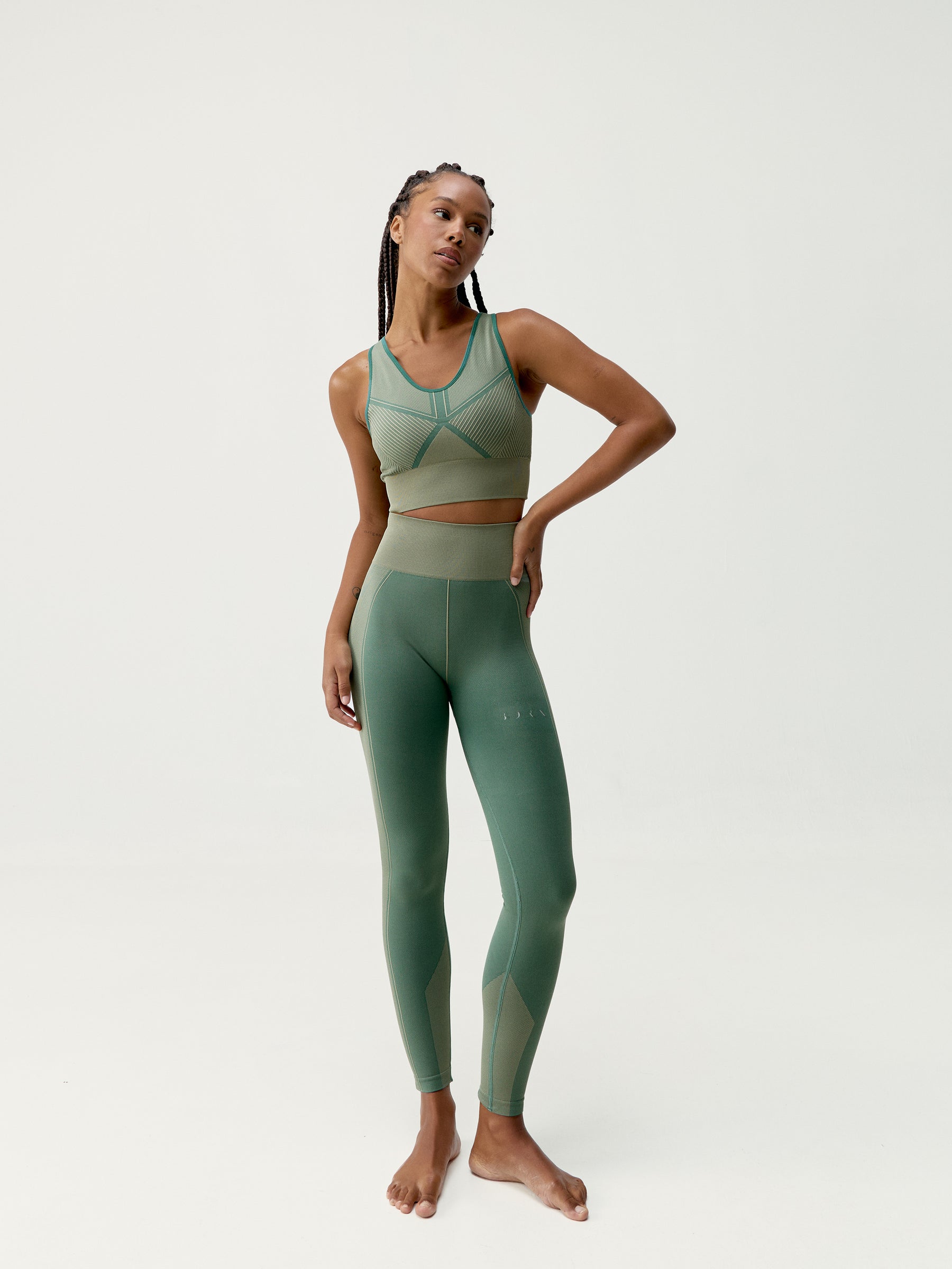 Legging Buddha Deep Green/Iceberg Green