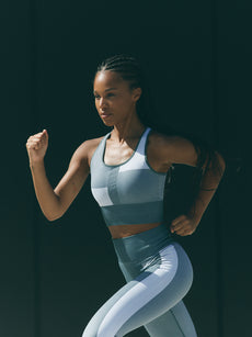 Athena Top in Stormy Grey/White