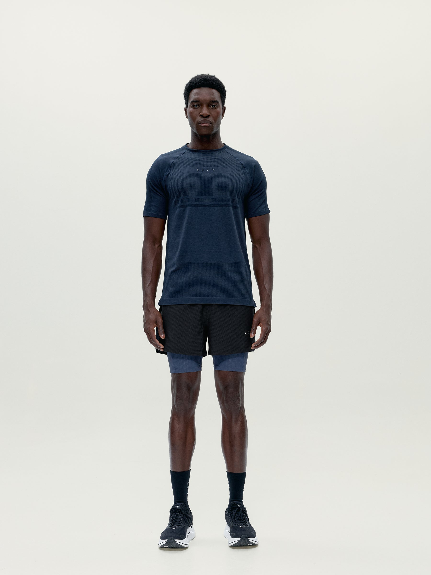 Strider Shorts, Black/Road Gray