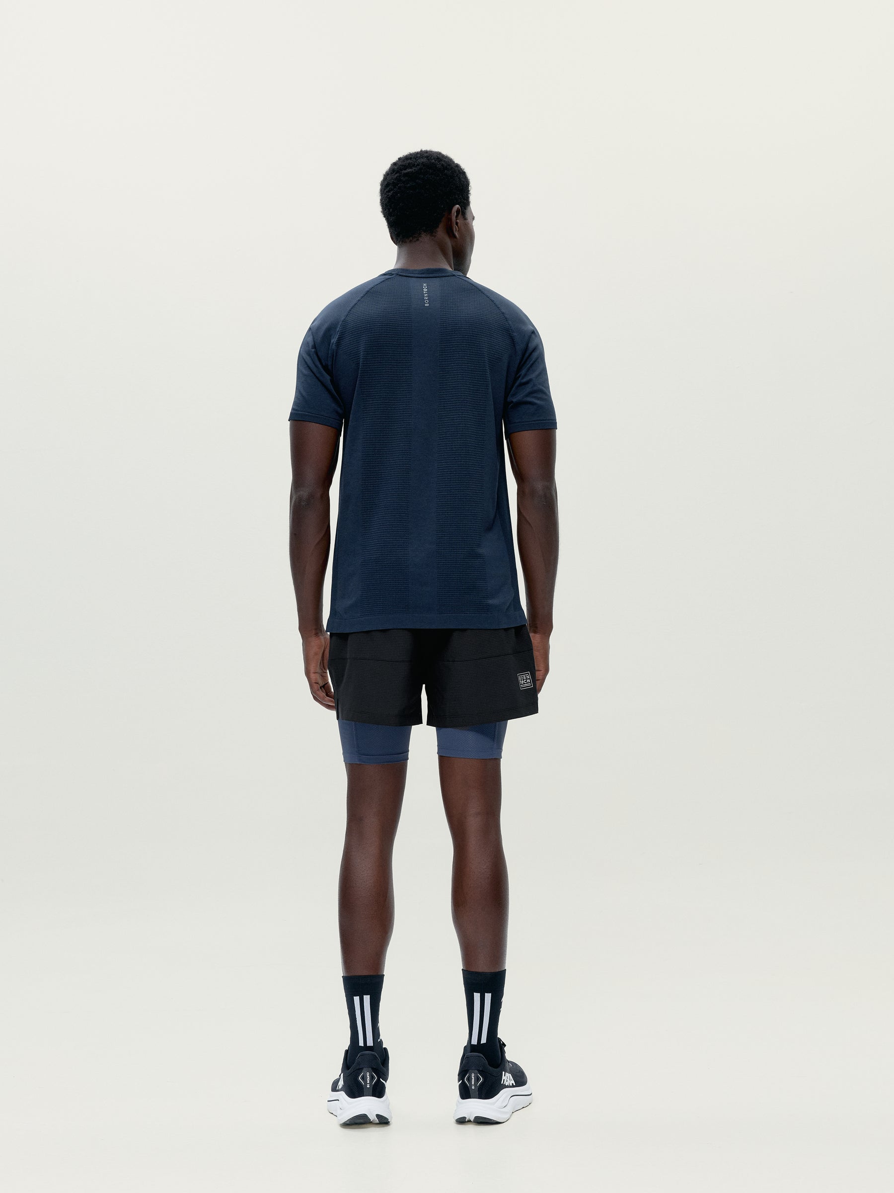 Strider Shorts, Black/Road Gray