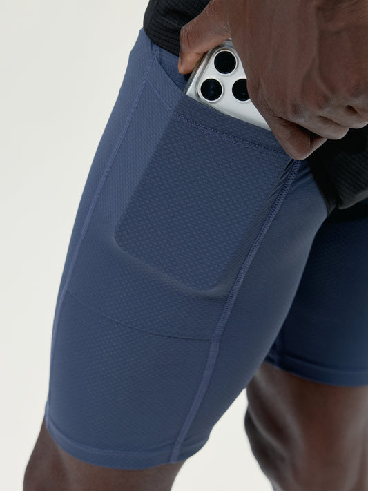 Strider Shorts, Black/Road Gray