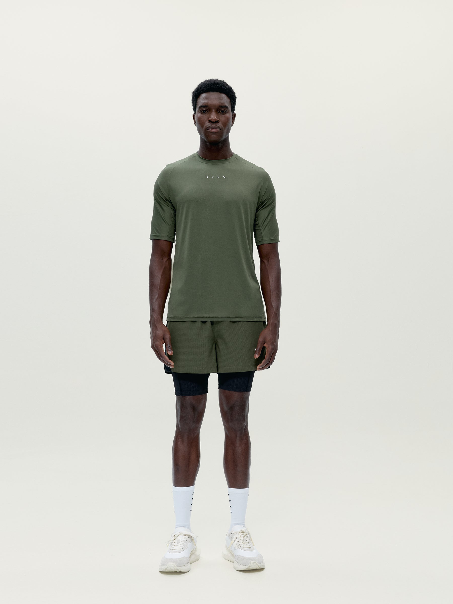 Trak Khaki Leaf/Black T-Shirt