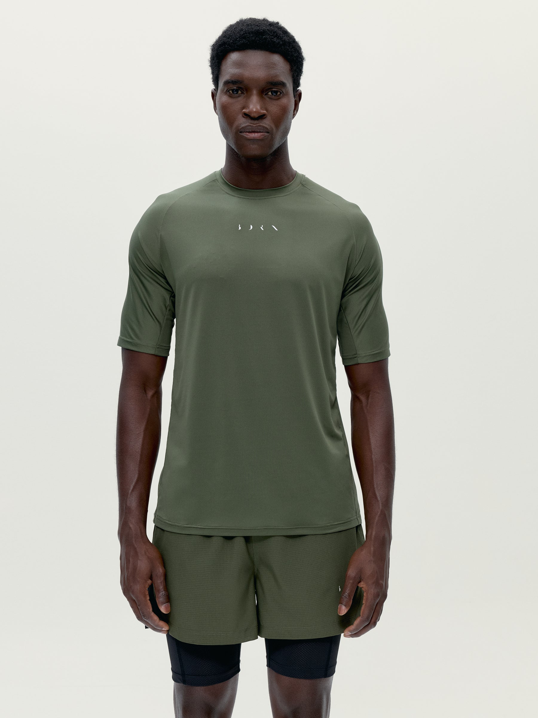 Trak Khaki Leaf/Black T-Shirt