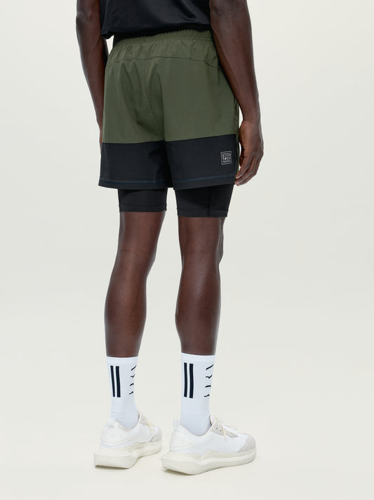 Strider Shorts, Khaki Leaf/Black