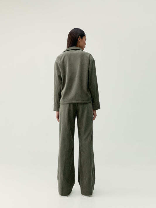 Zinnia Khaki Leaf Shirt