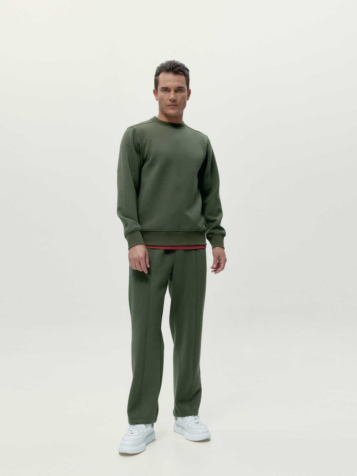 Khaki Leaf Crosswalk Jogger