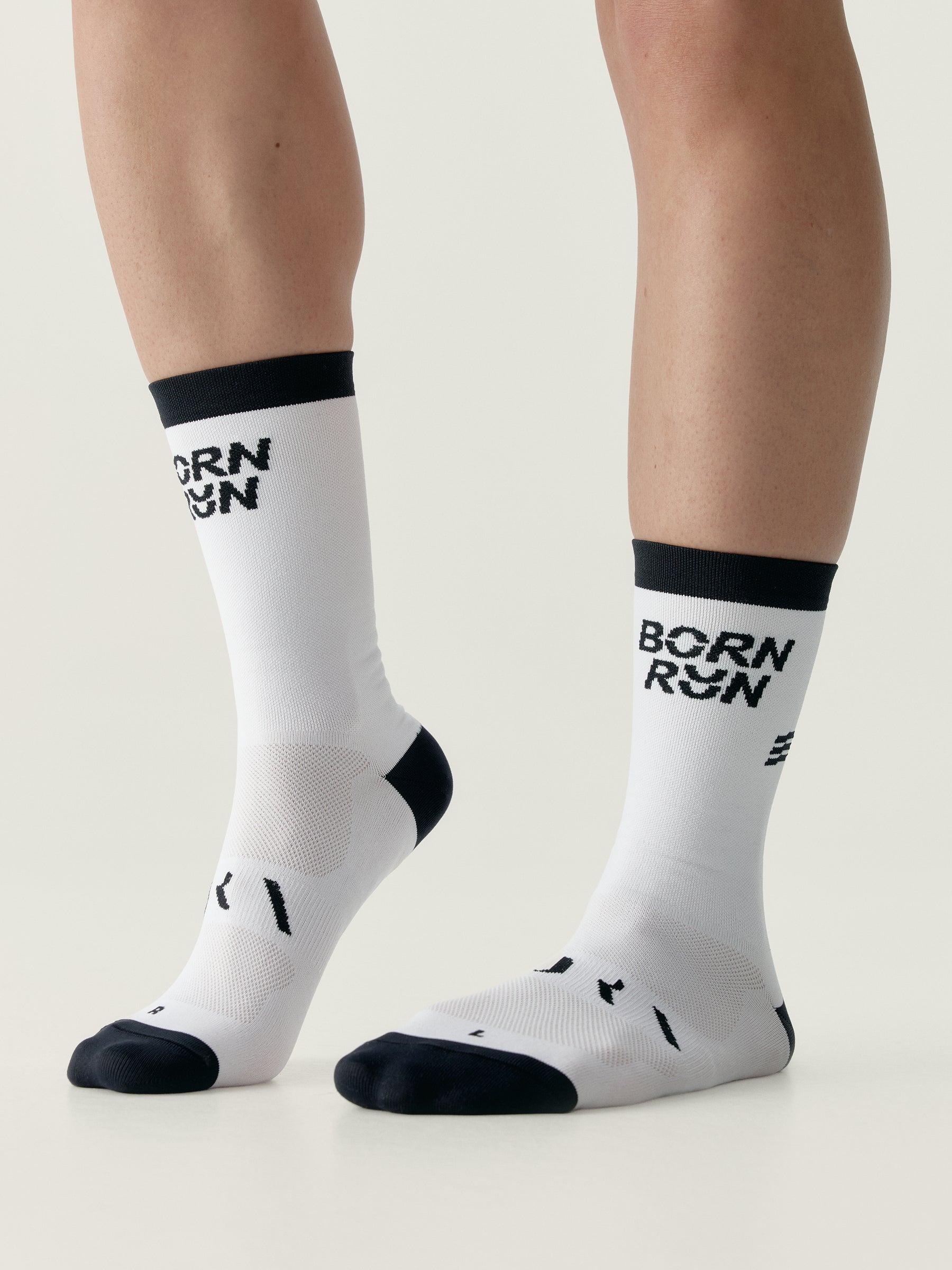 Chaussettes de running Blanc/Noir