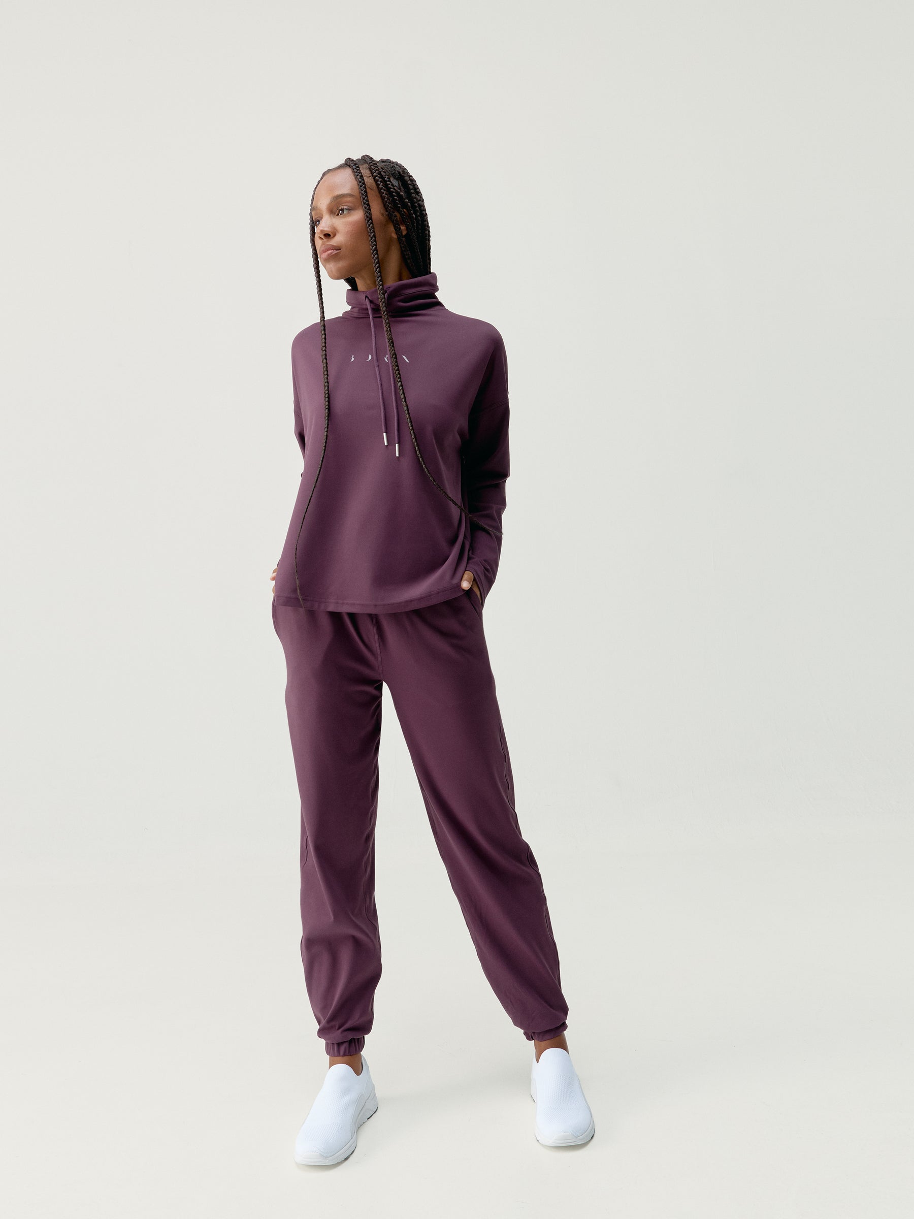 Camille Jogger in Dark Cherry