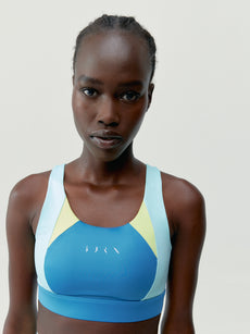 Darana Top in Celadon Blue/Wave/Yellow Green