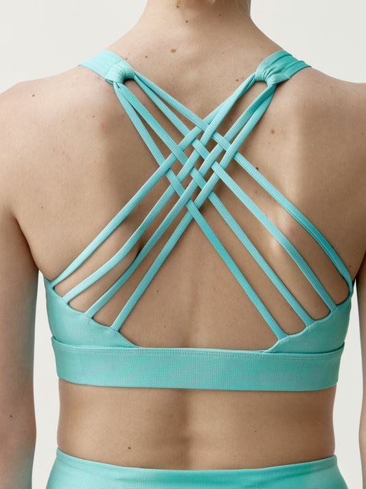 Top Elizabeth Miami Green/Darling Blue