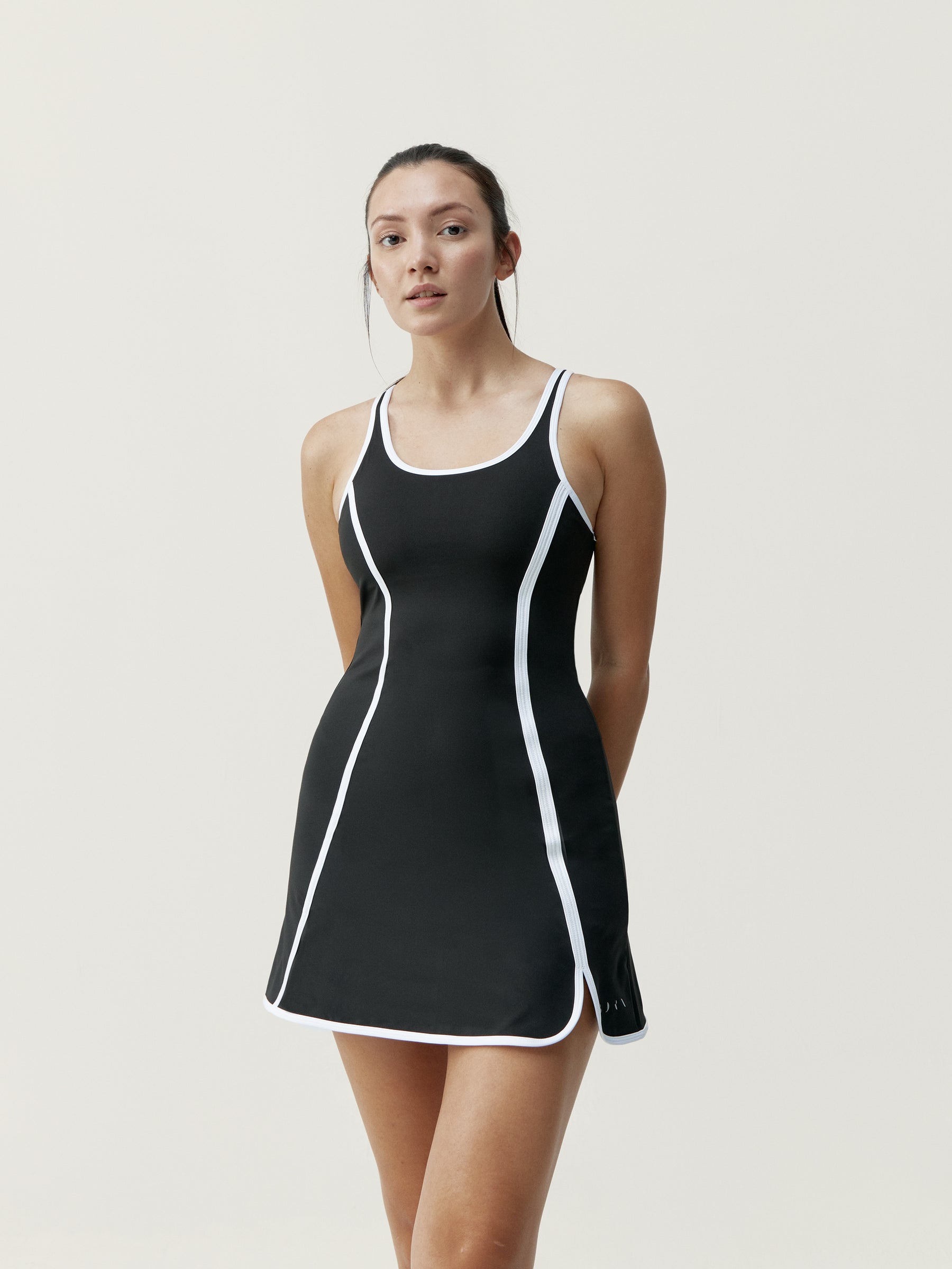 Laver Dress in Black/Off White