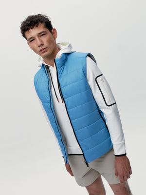 Maine Vest in Celandon Blue/Fungi