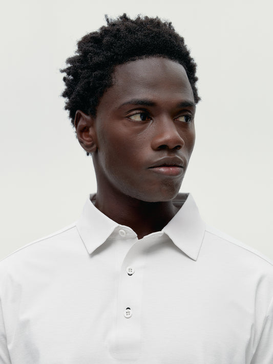 T-shirt Polo Maroni Blanc Craie