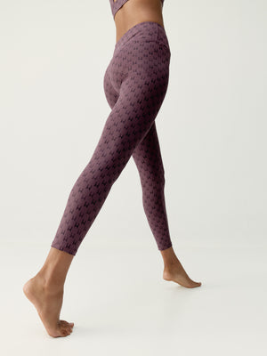 Monogram Legging in Dark Cherry