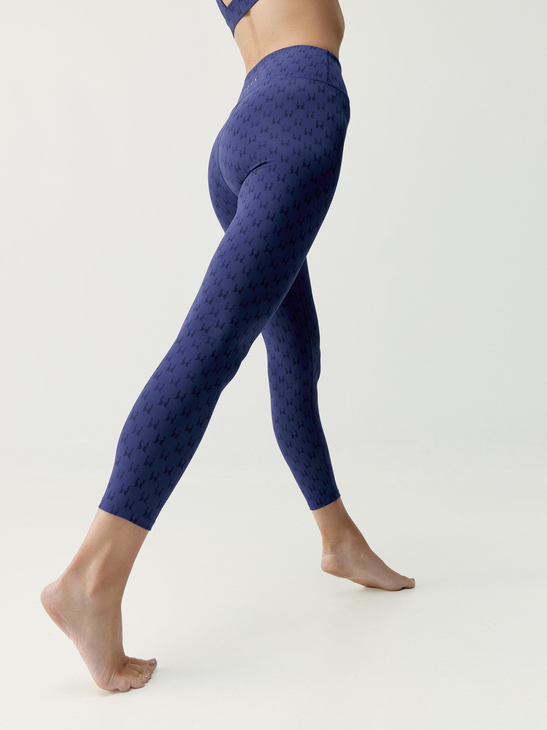 Leggings bleu monogrammés Next