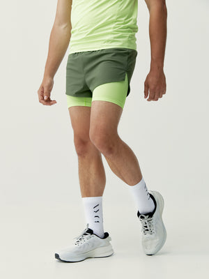 Ontario Short in Swamp Green/Lime Bright