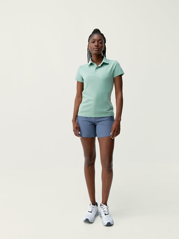 Polo Open Shirt in Old Green