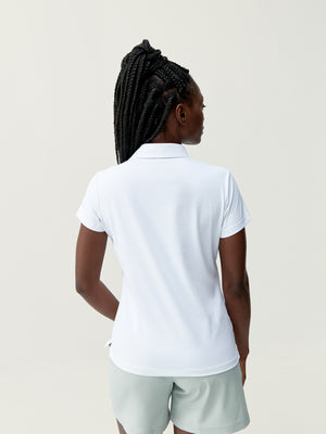 Polo Open Shirt in White