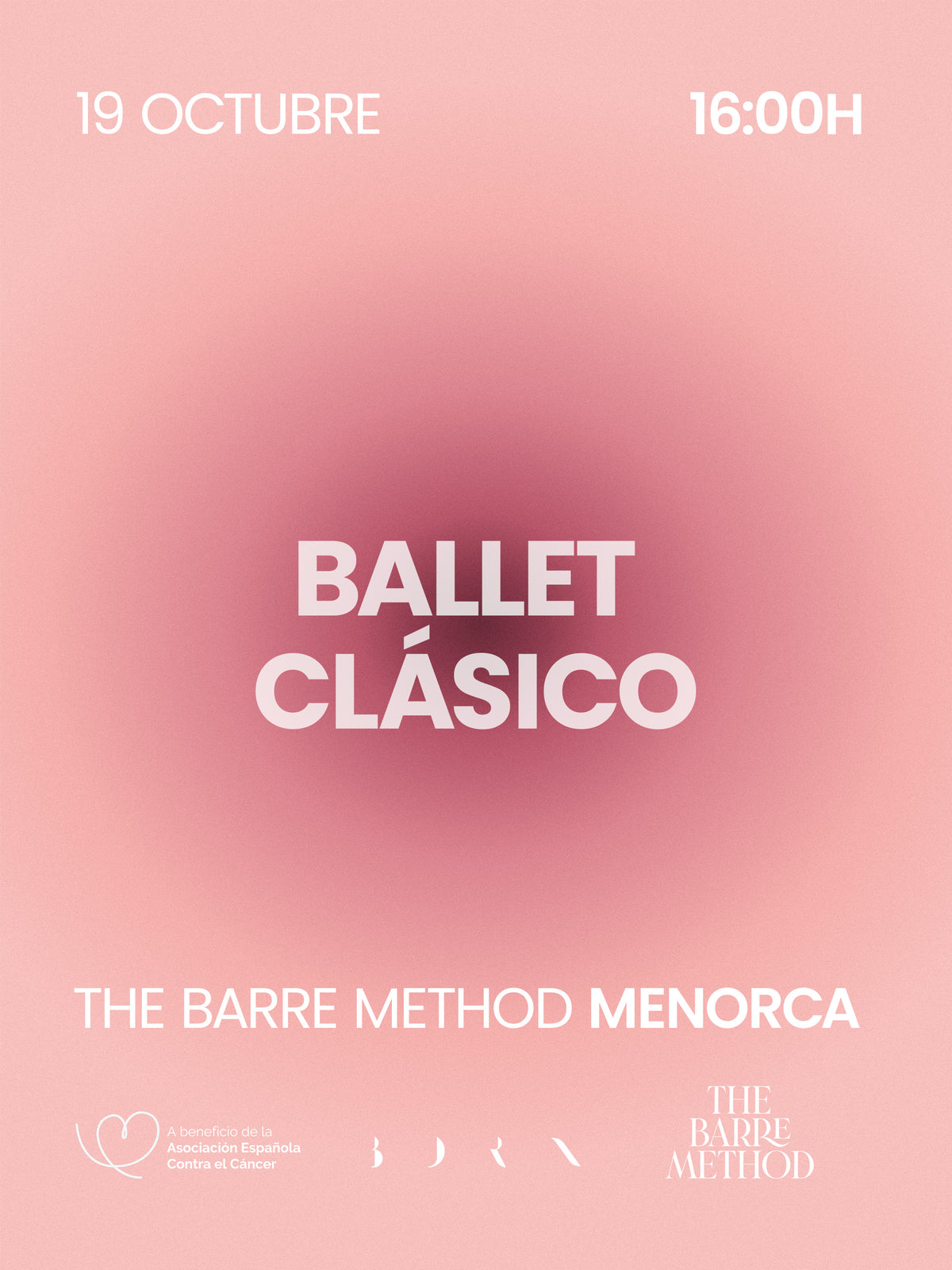 CLASE SOLIDARIA X THE BARRE METHOD | 19.10 - 16:00h MENORCA