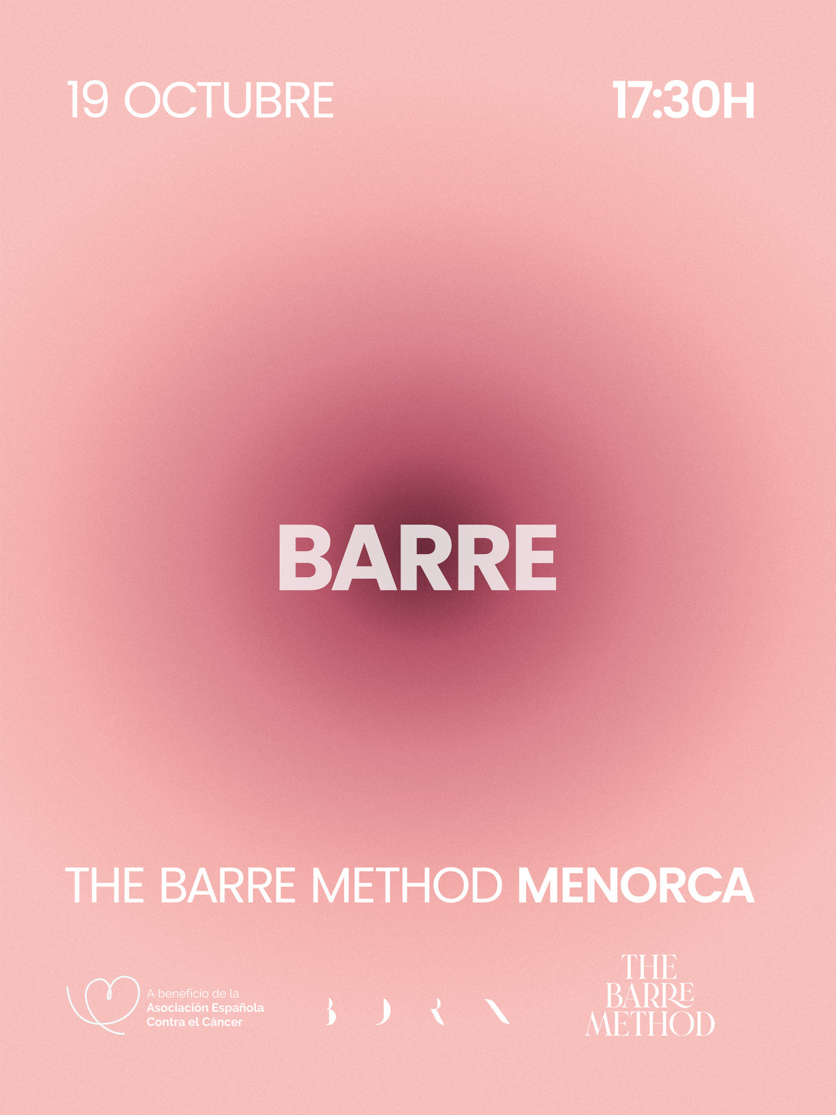 CLASE SOLIDARIA X THE BARRE METHOD | 19.10 - 17:30h MENORCA