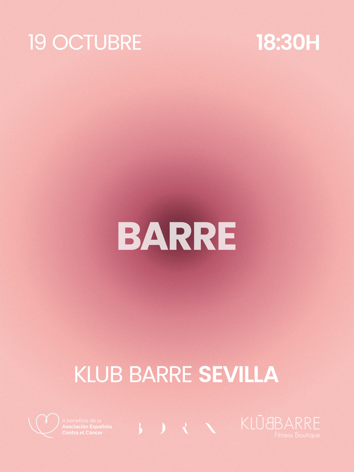 CLASE SOLIDARIA X KLUB BARRE | 19.10 - 18:30h SEVILLA