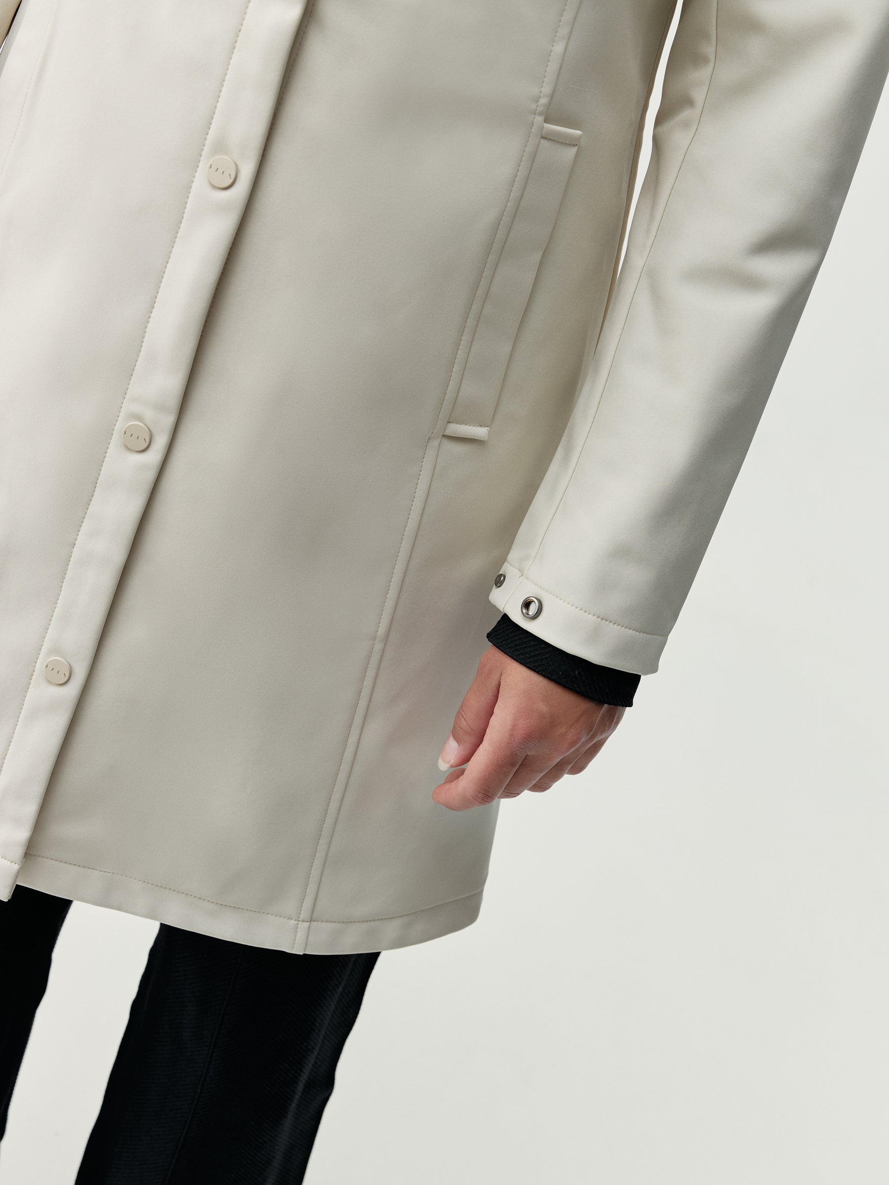 Jacket Trench Winter Ecru