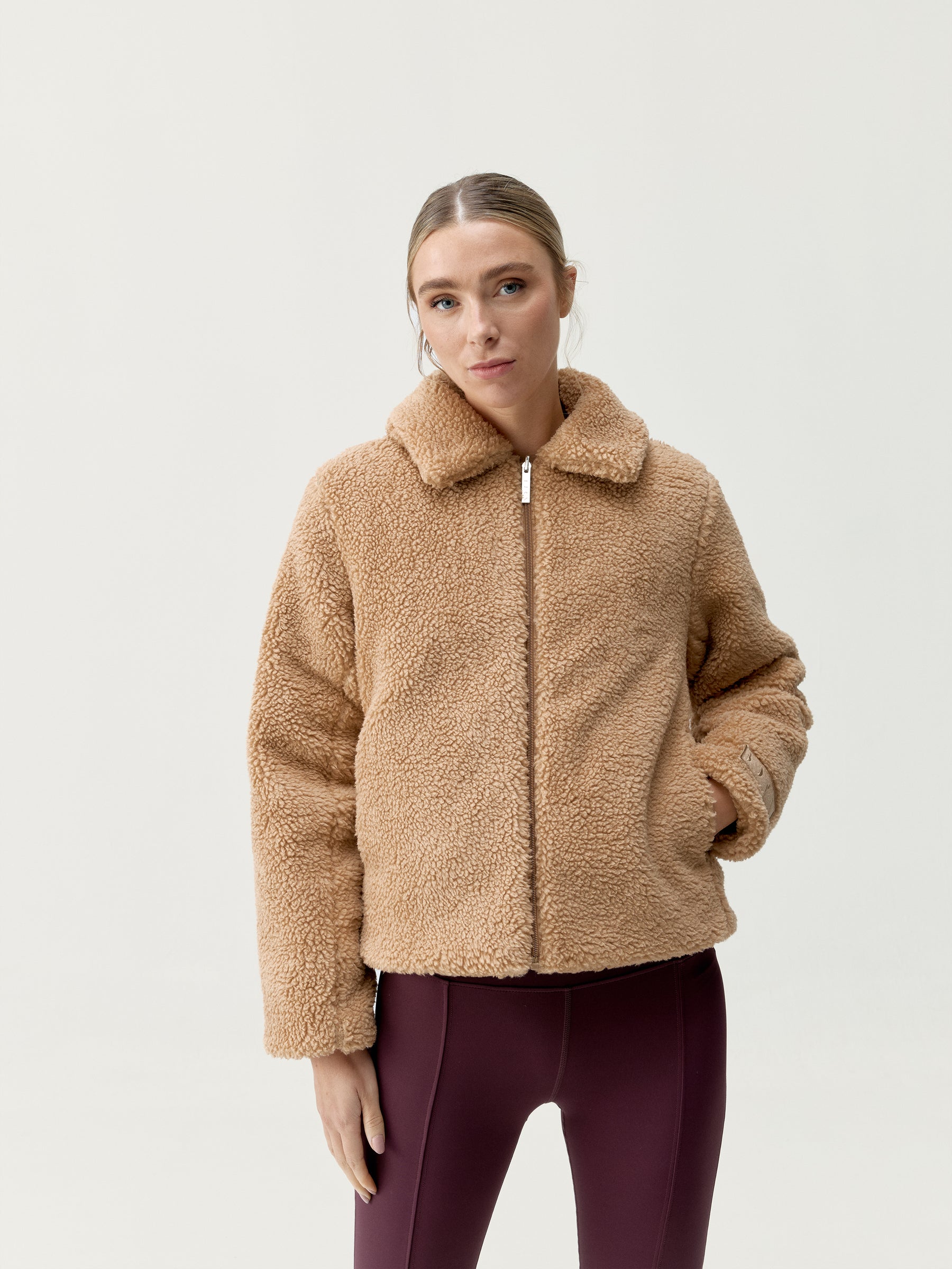 Jacket Umiko Dark Cherry/Camel