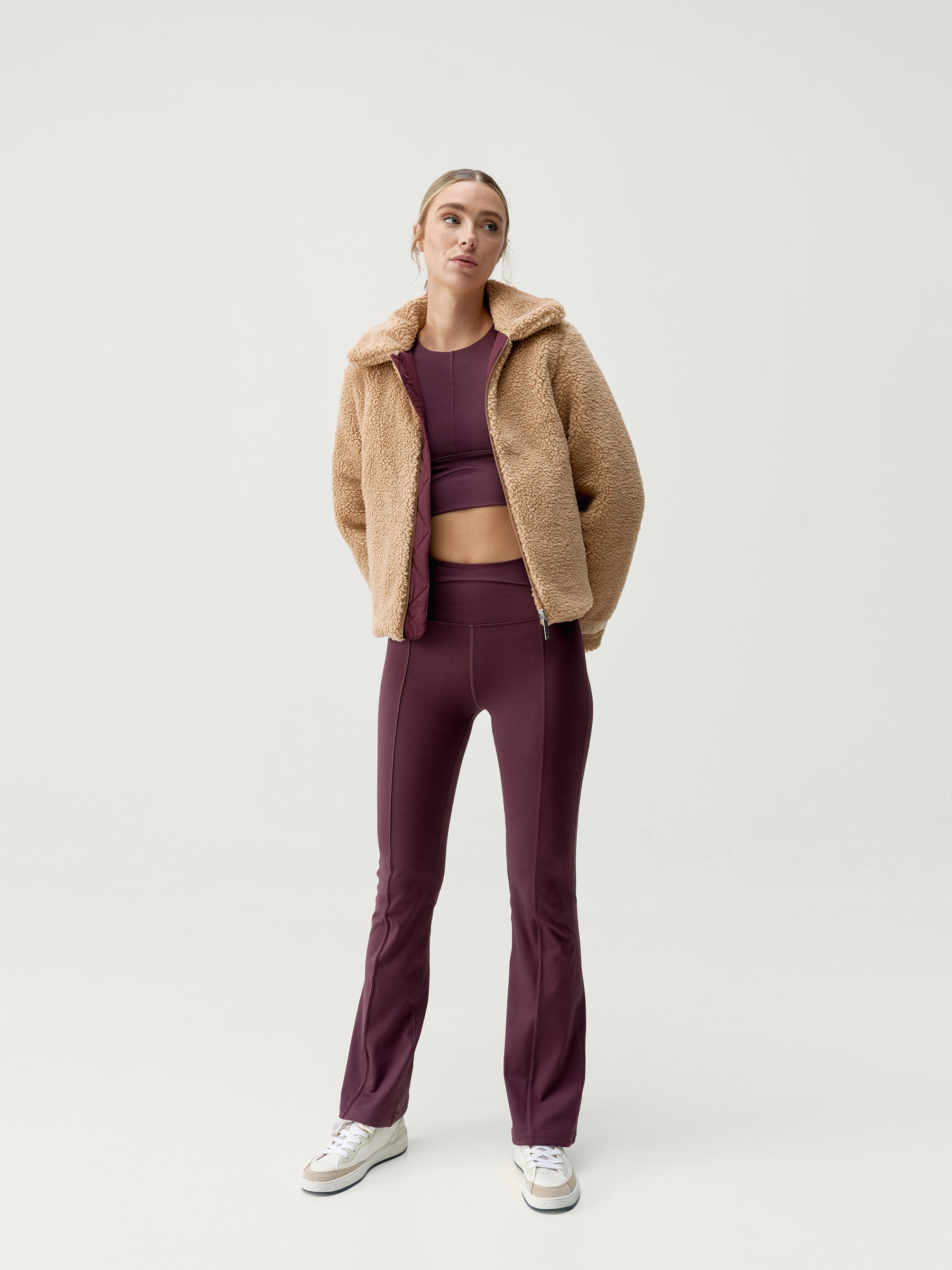 Jacket Umiko Dark Cherry/Camel