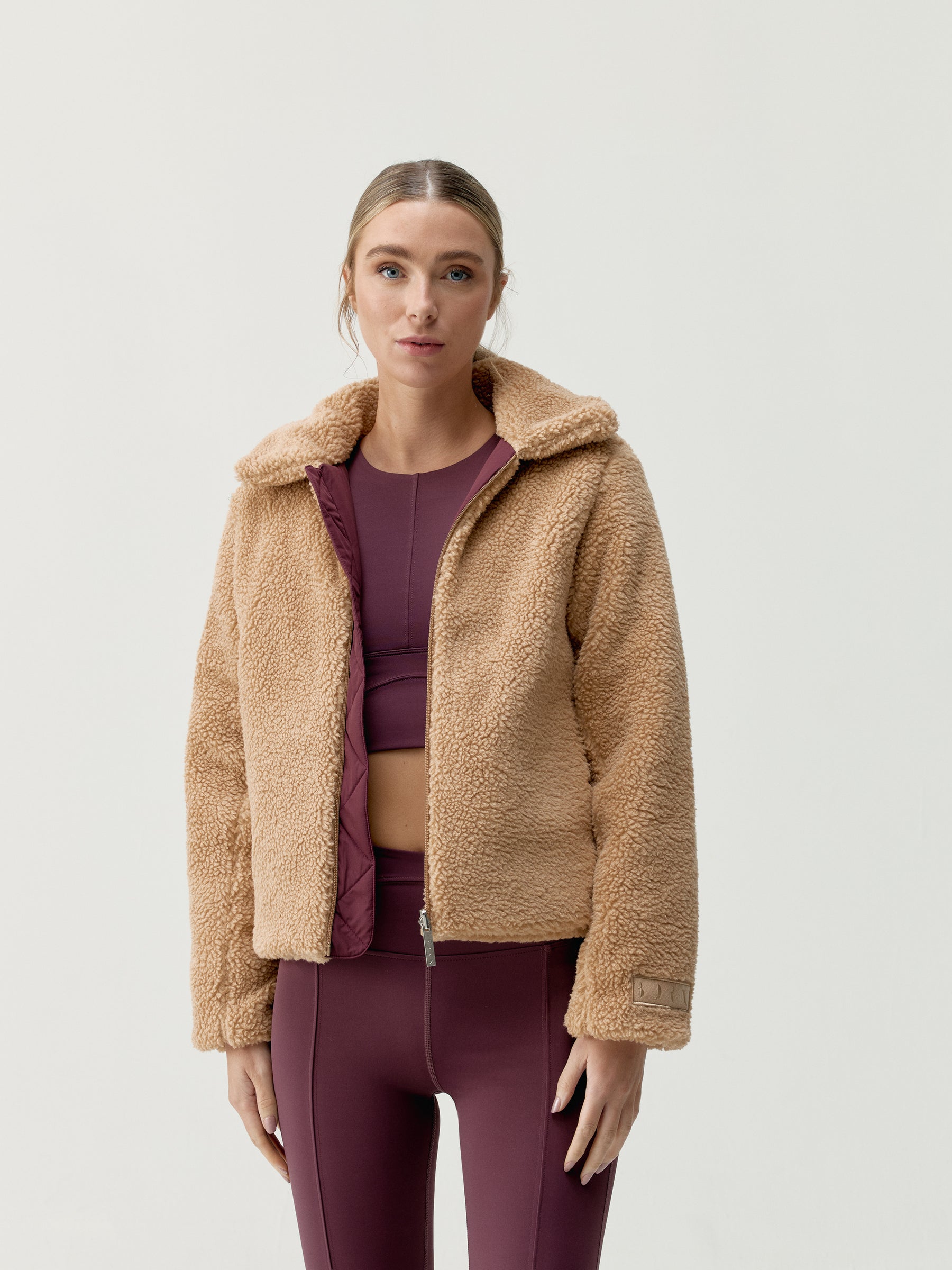 Jacket Umiko Dark Cherry/Camel