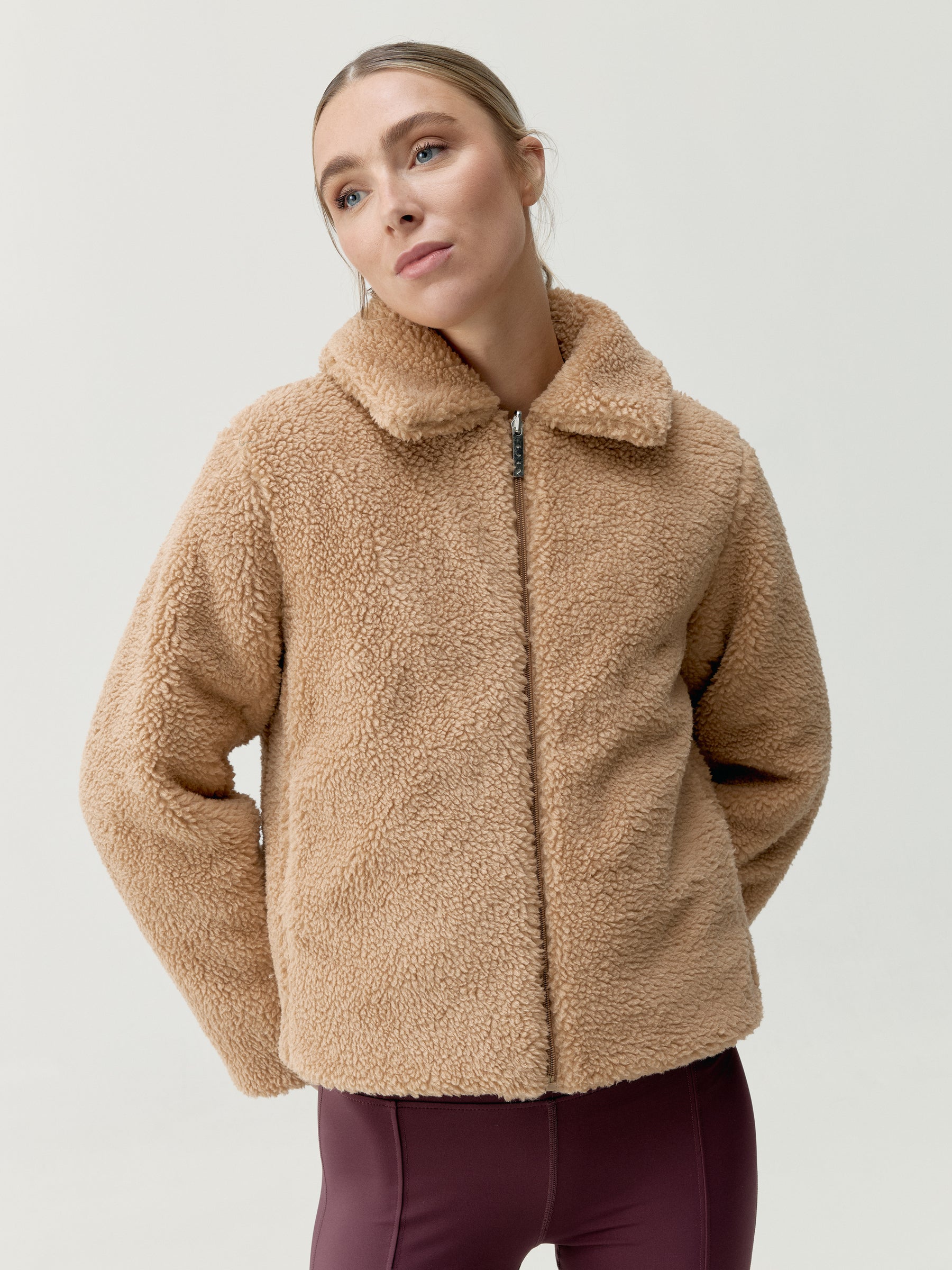 Jacket Umiko Dark Cherry/Camel