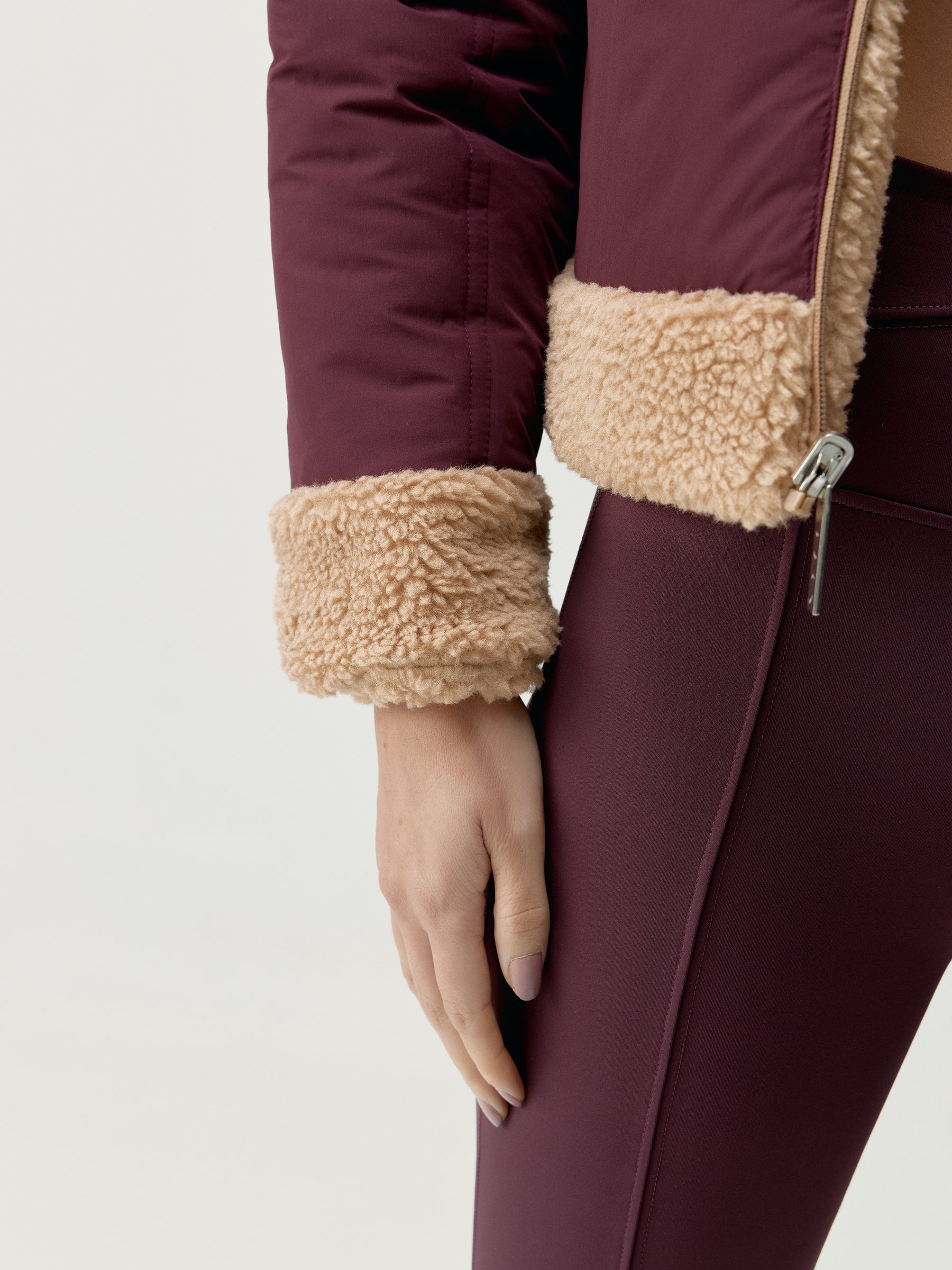 Jacket Umiko Dark Cherry/Camel