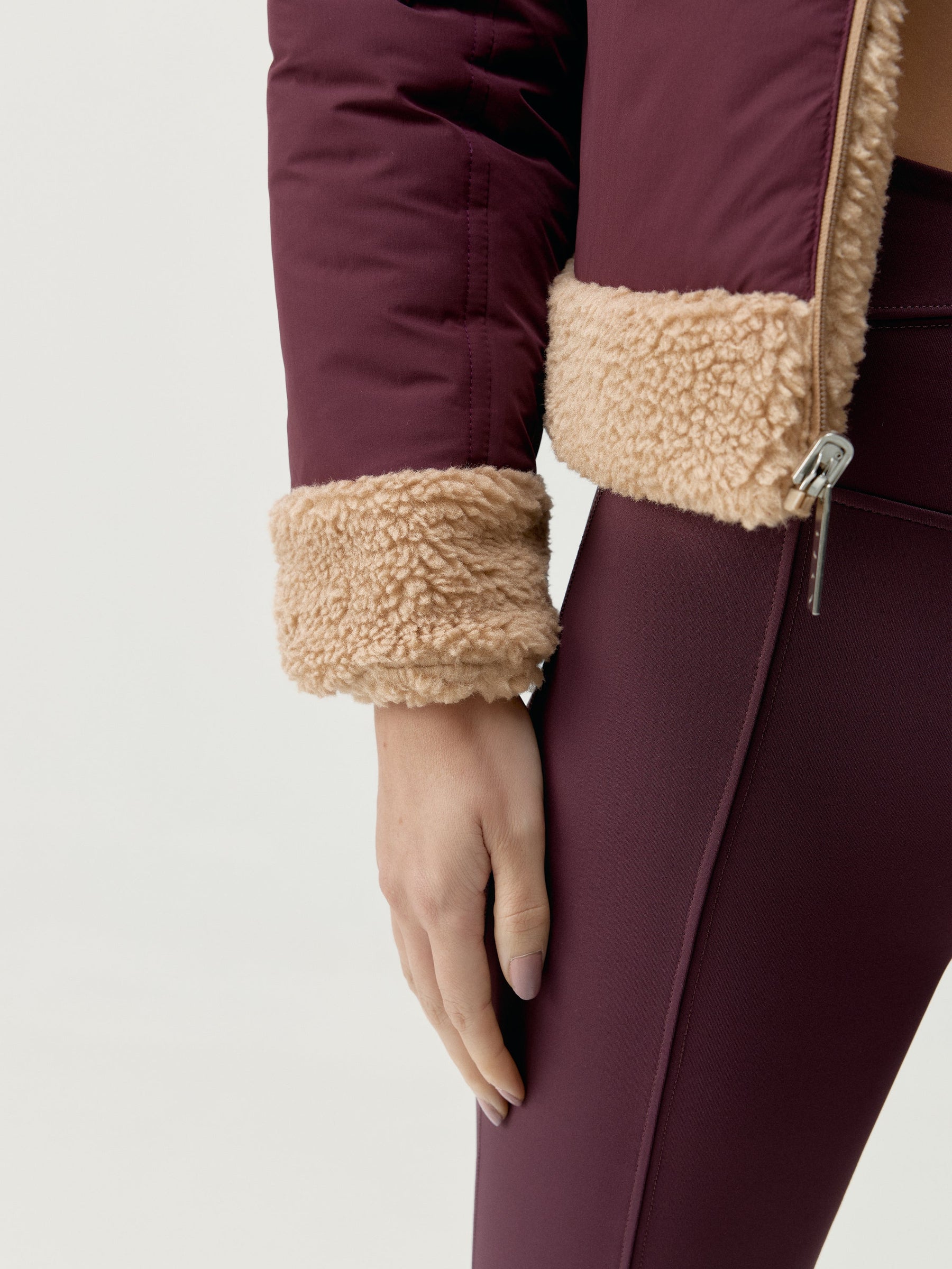 Jacke Umiko Dunkelkirsche/Kamel