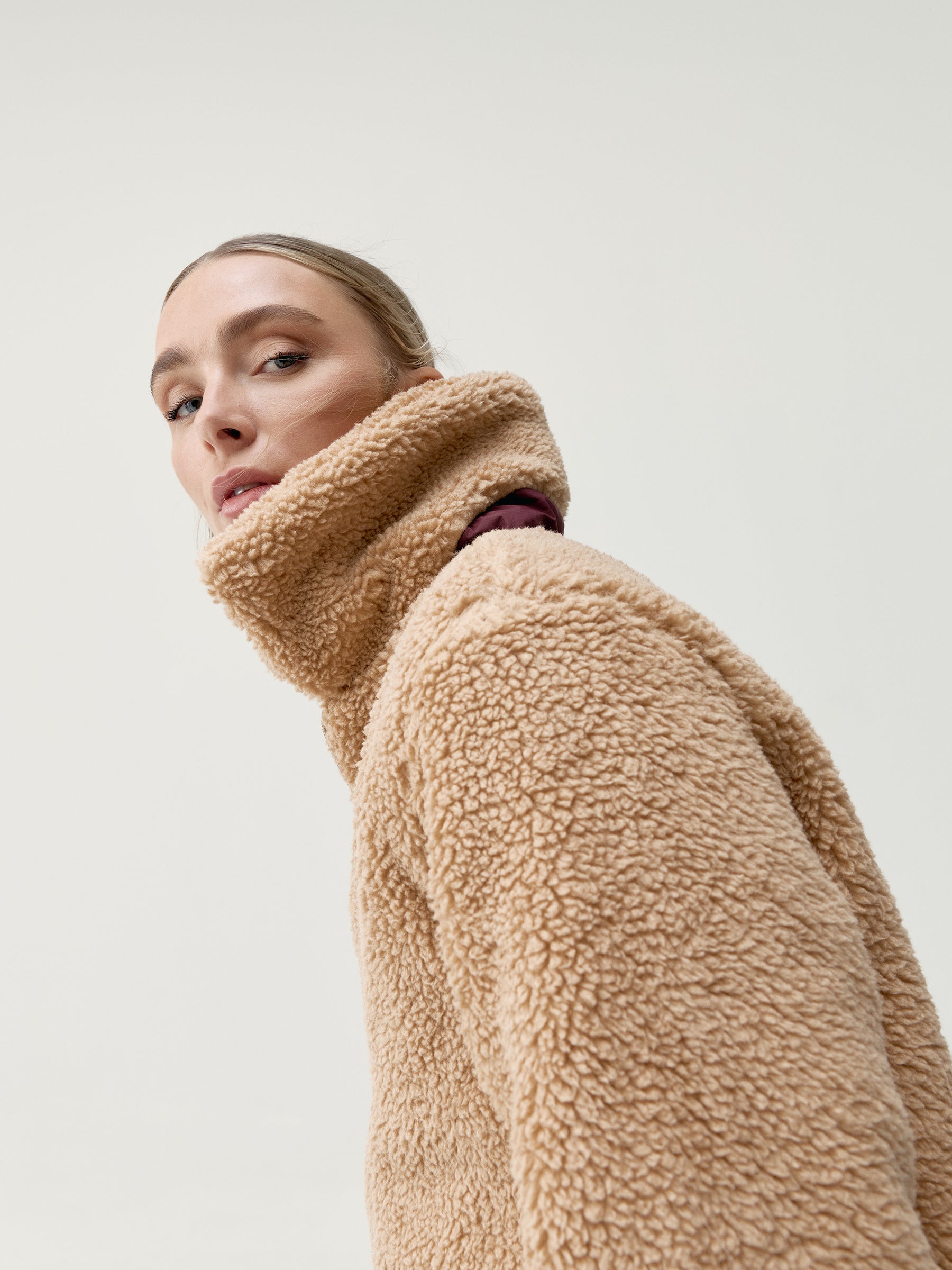 Jacket Umiko Dark Cherry/Camel