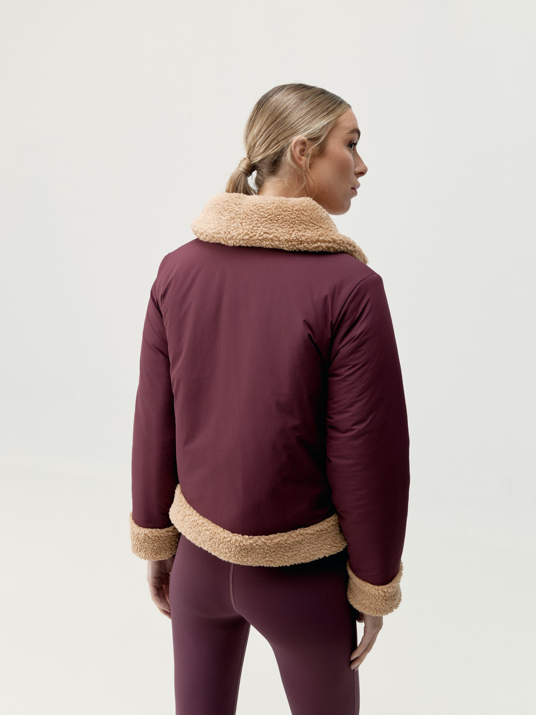 Jacke Umiko Dunkelkirsche/Kamel