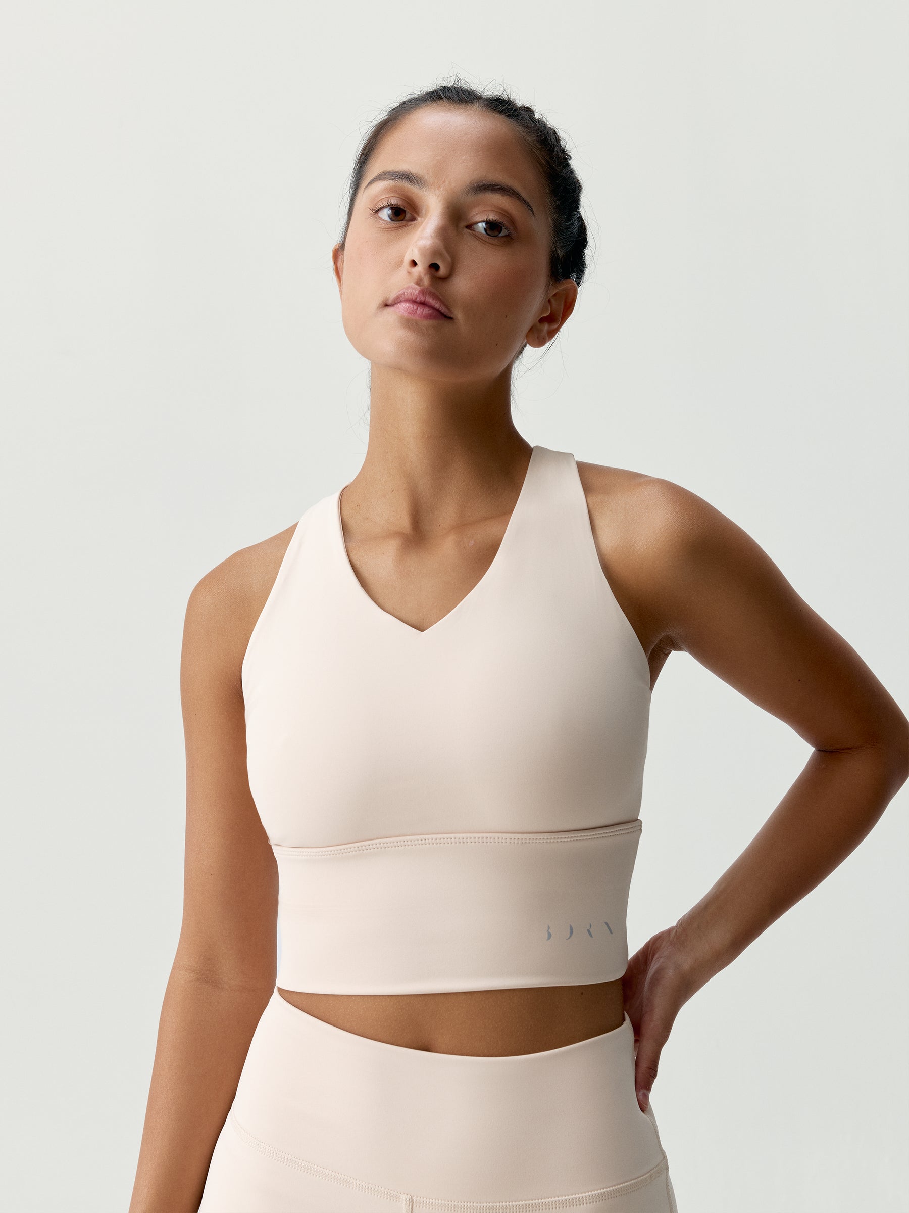 Upala Top in Tapioca/White