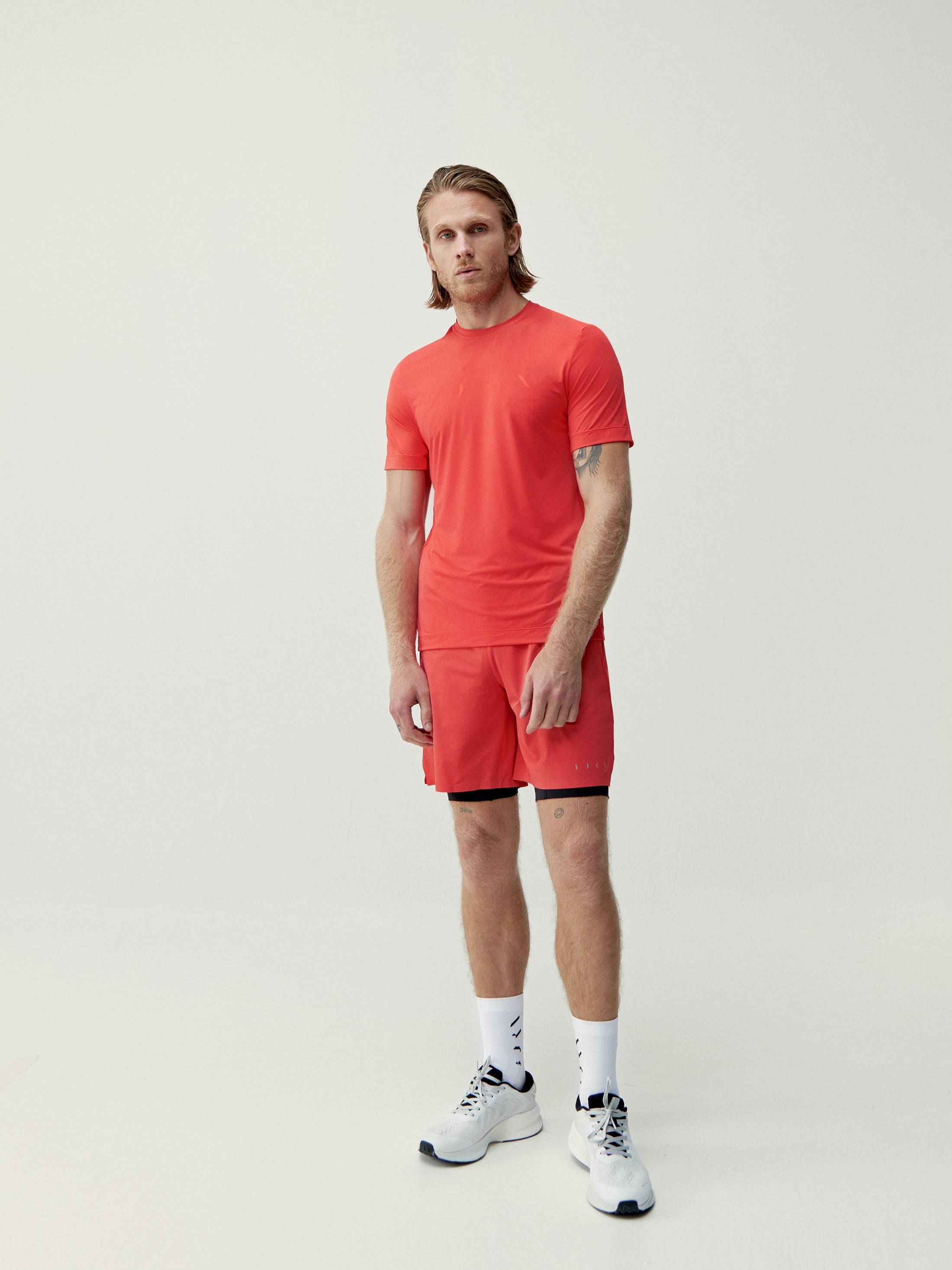 Volta T-Shirt in Coral Bright