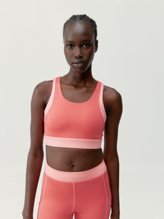 Xenia Top in Strawberry Ice/Sunset Coral