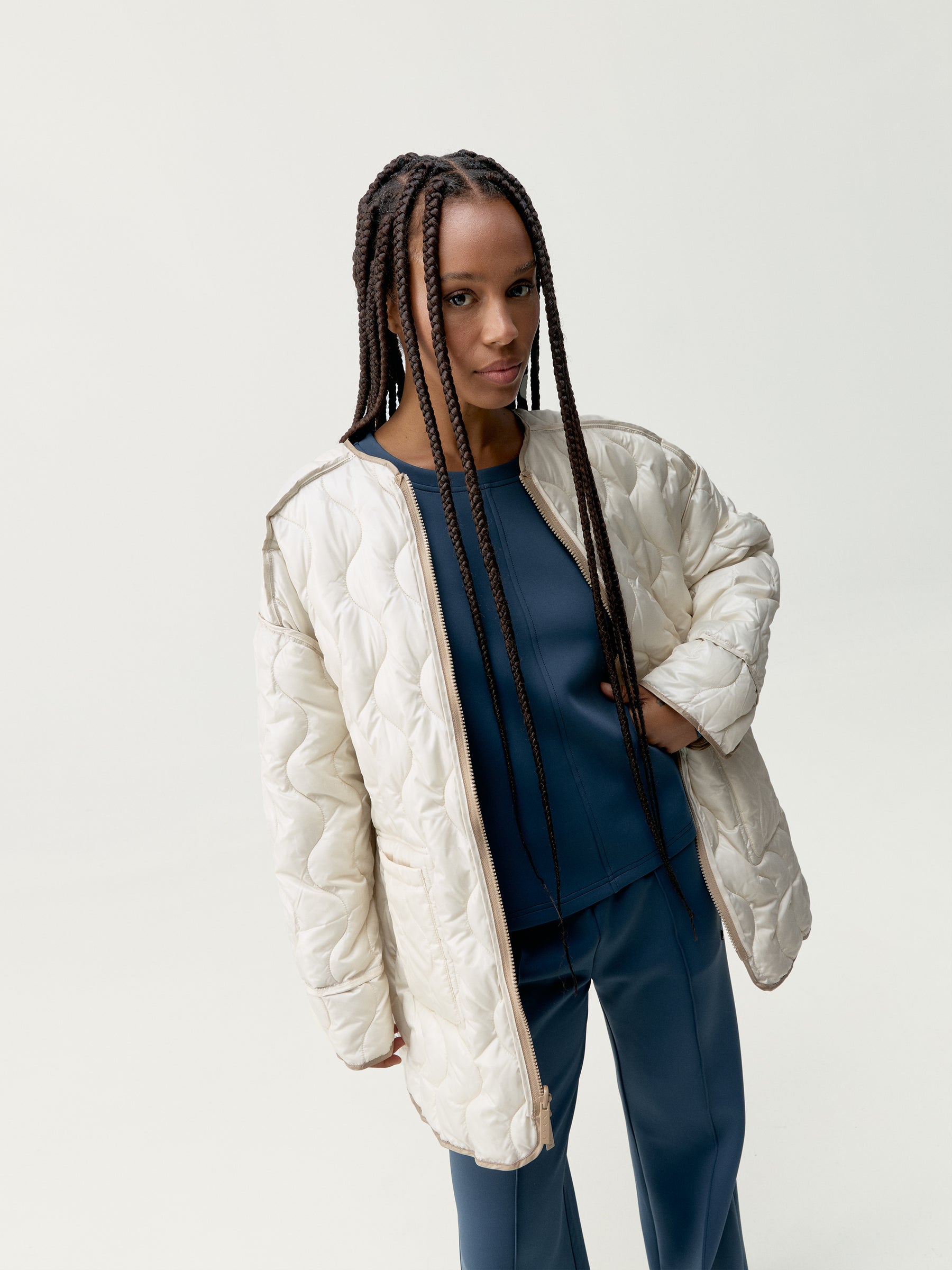 Yasu Jacket in Stick/Winter Ecru