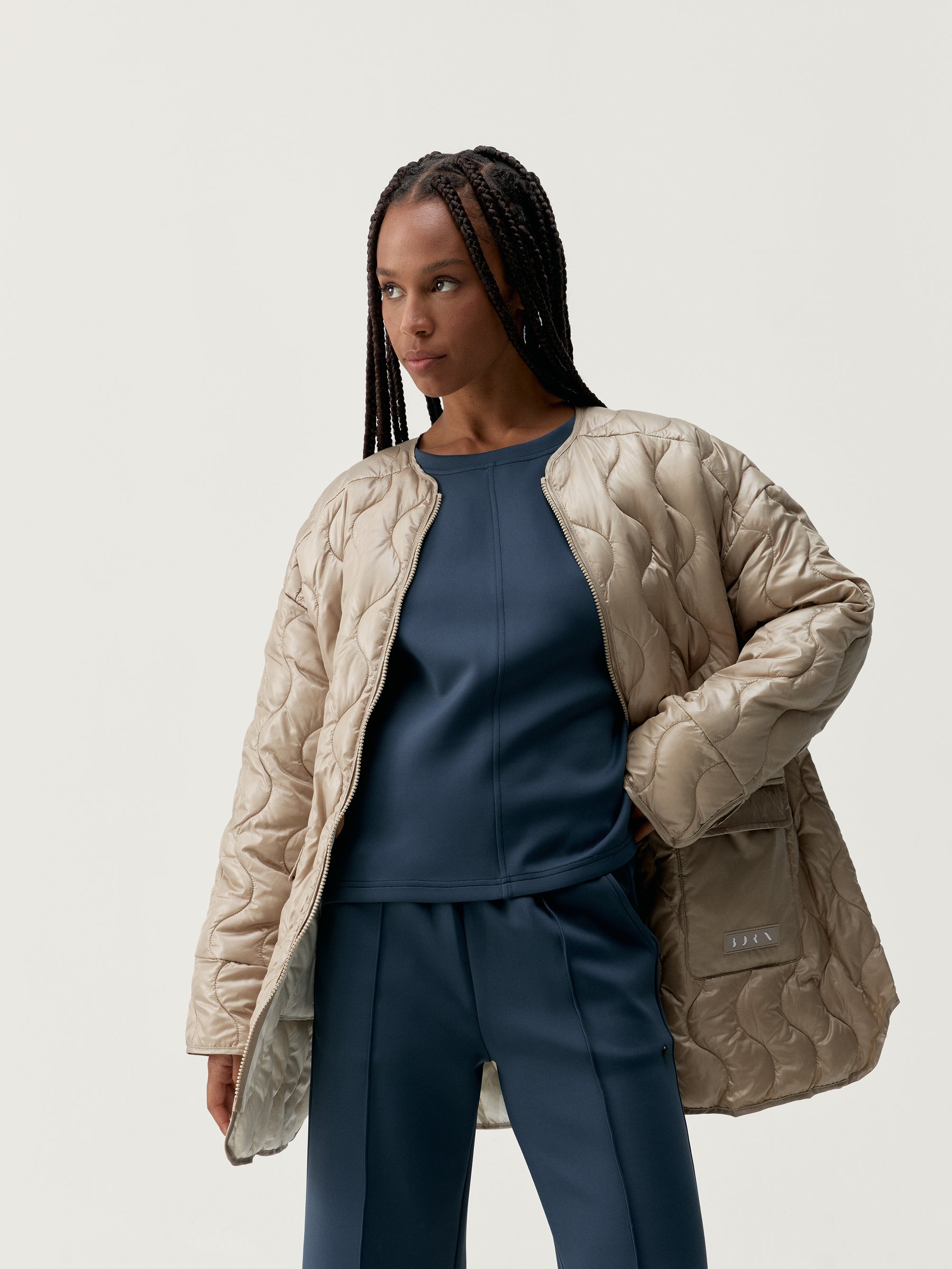 Yasu Jacket in Stick/Winter Ecru