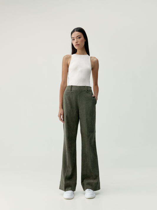 Pants Zinnia Kaki Leaft