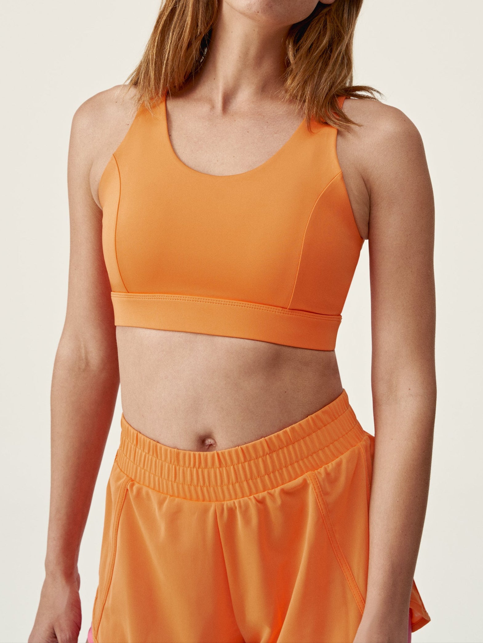 Padma Top in Tangerine/Power Pink